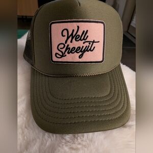 OTTO Olive Green Mesh Trucker Hat